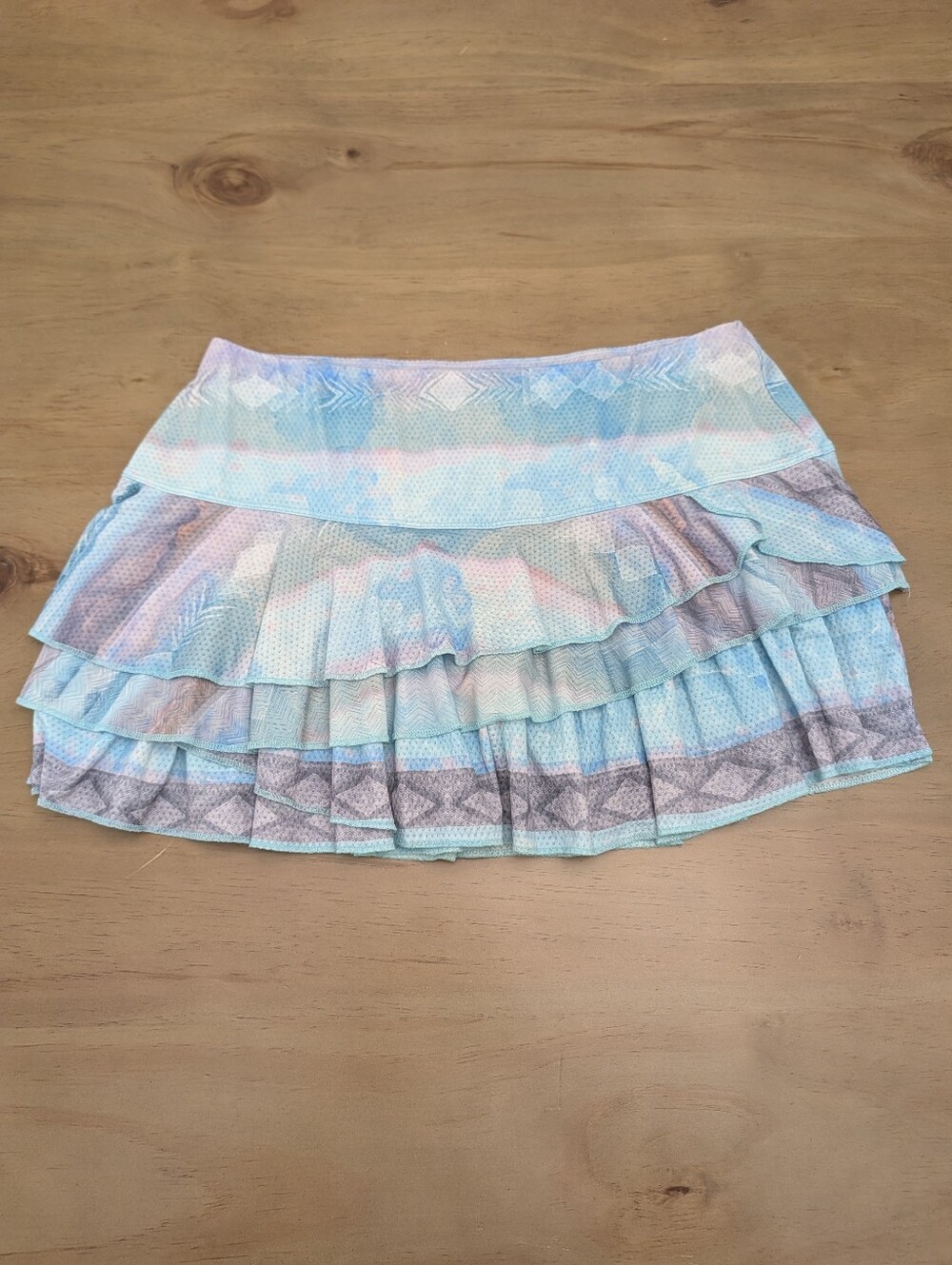 Lucky In Love Tennis Skort Pastels Mesh Flouncy Skirt Women's Size Large